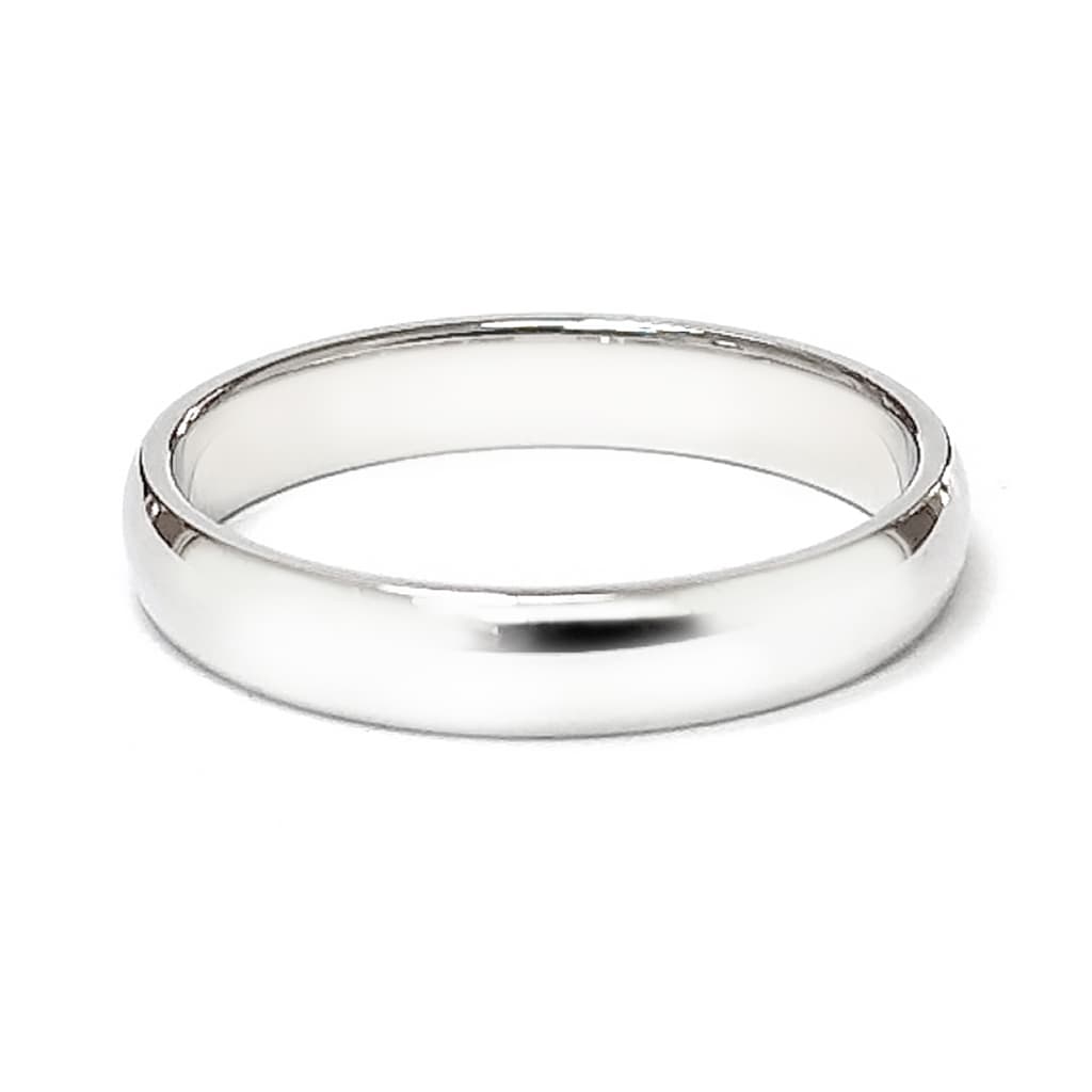 Брачна халка от бяло злато 14 к. 4 мм