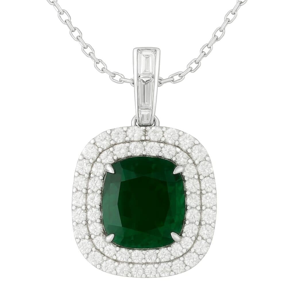 Колие с турмалин и диаманти