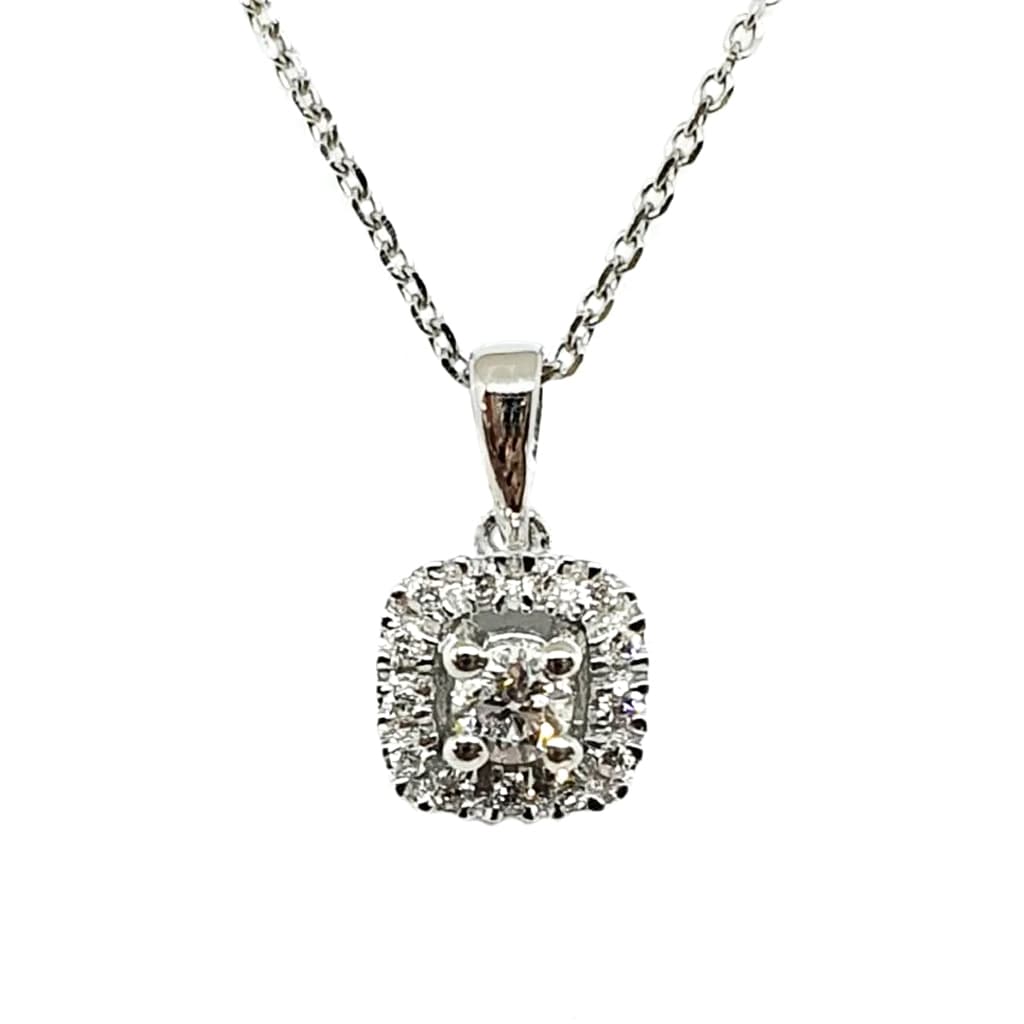 Диамантено колие в квадратна форма 0,15 к.