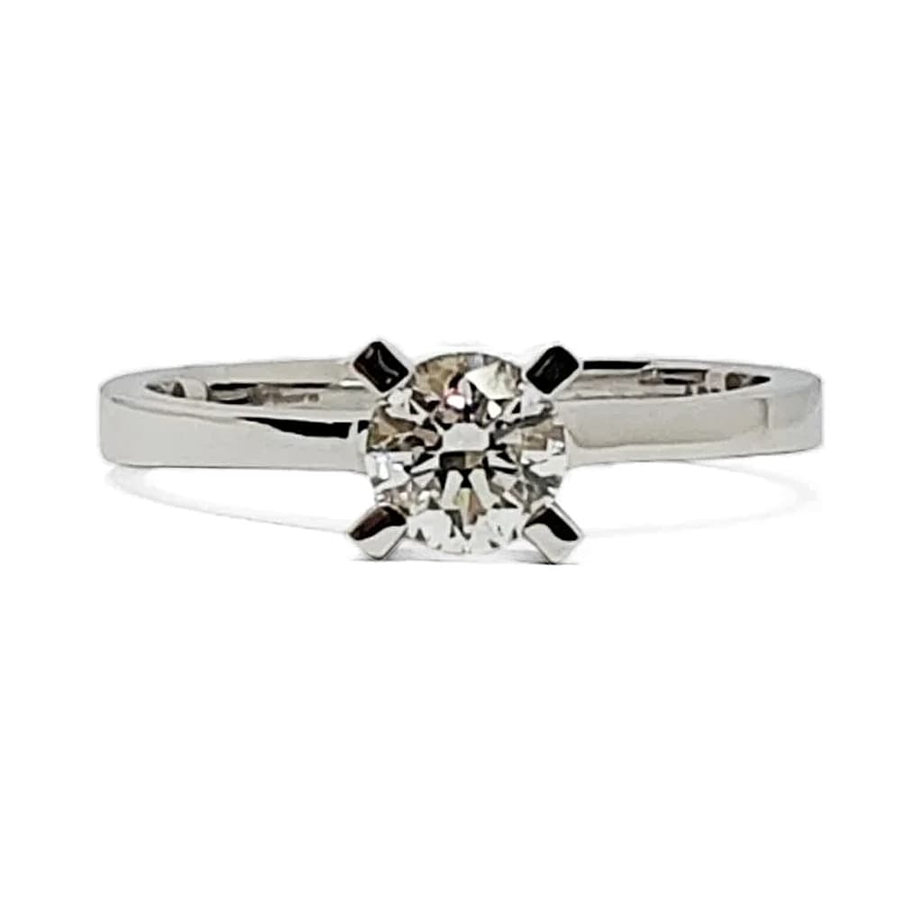 Годежен пръстен бяло злато с диамант 0,51 карата