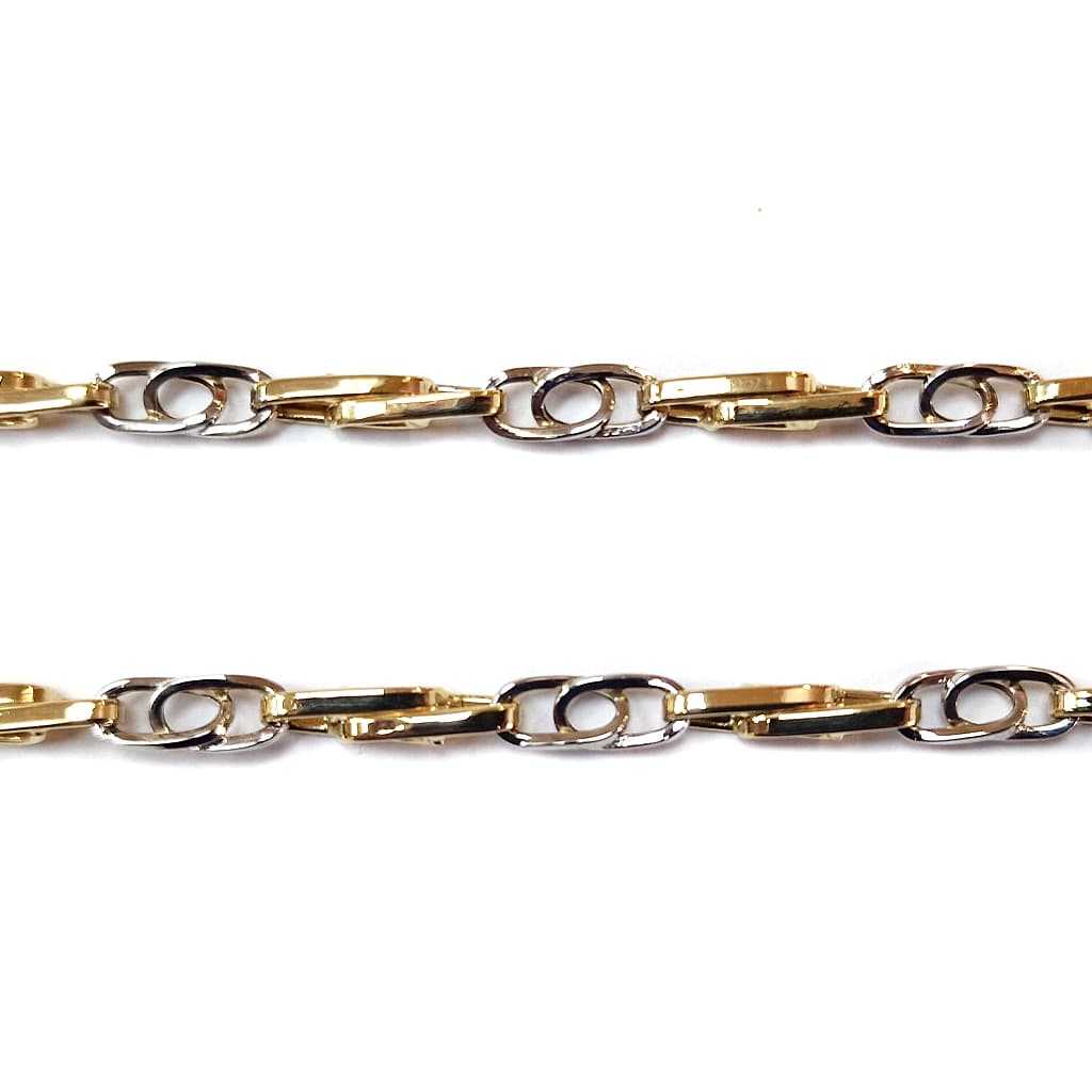 Zlatno Kolie Sachetanie Byalo I Zhalto Zlato 14 K