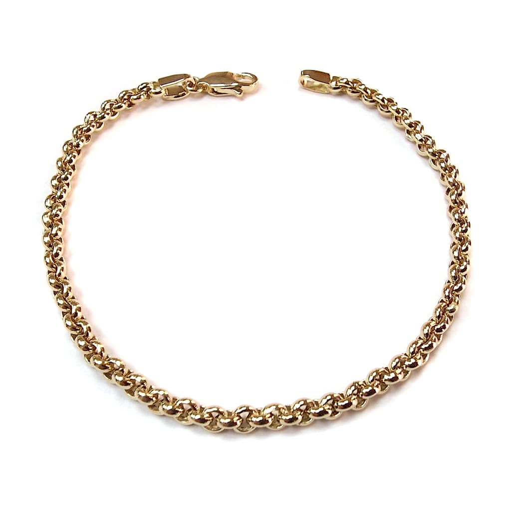 Класическа гривна от жълто злато 14 карата