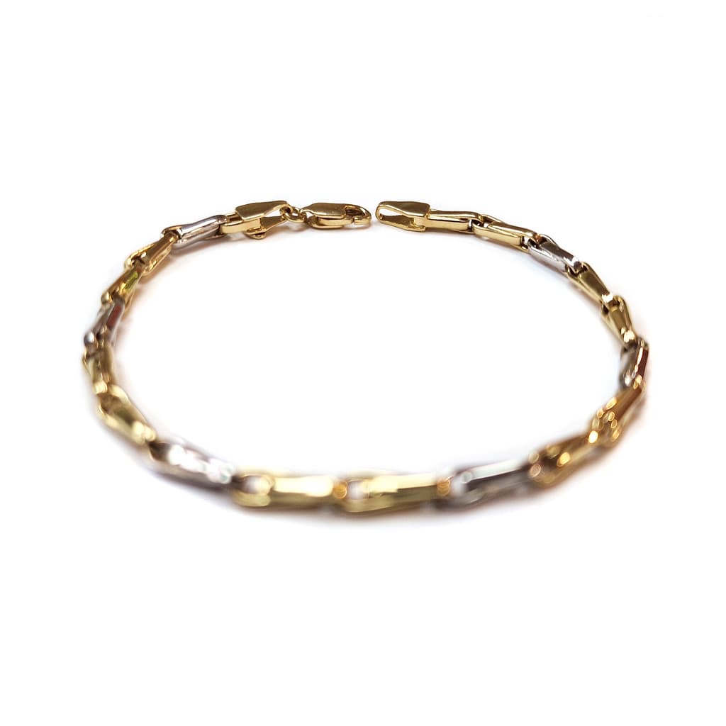 Гривна от жълто и бяло злато 14 карата 4,10 гр.