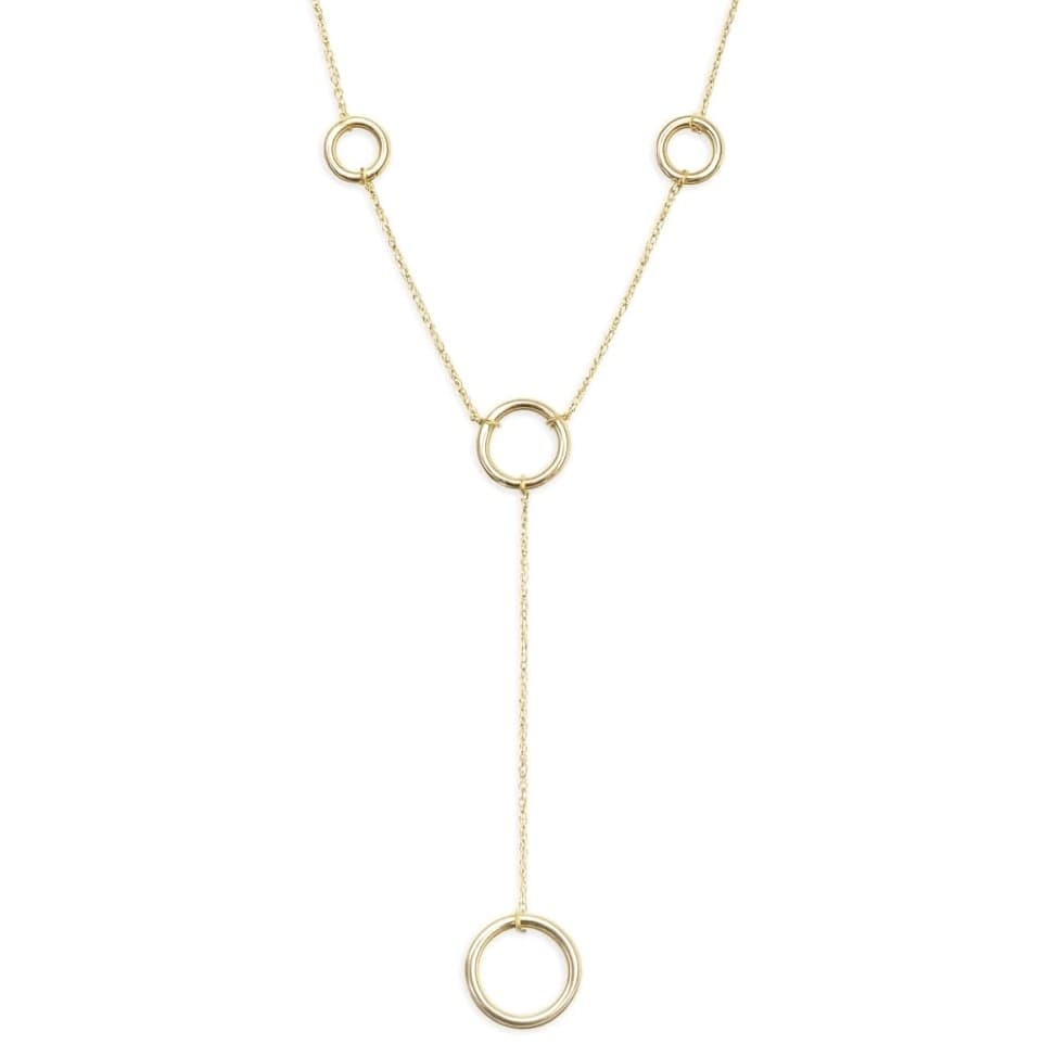 Златно дамско колие с кръгове